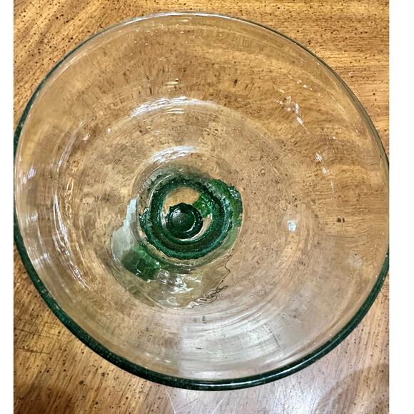 Saguaro Cactus Green Stem Large Margarita Glasses Hand Blown-Set of 4! - Picture 7 of 7